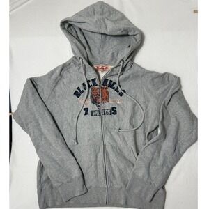 Point Zero Black Hills‎ Wolves Full Zip Hoodie Gray Mens XL Cotton Raglan Fleece